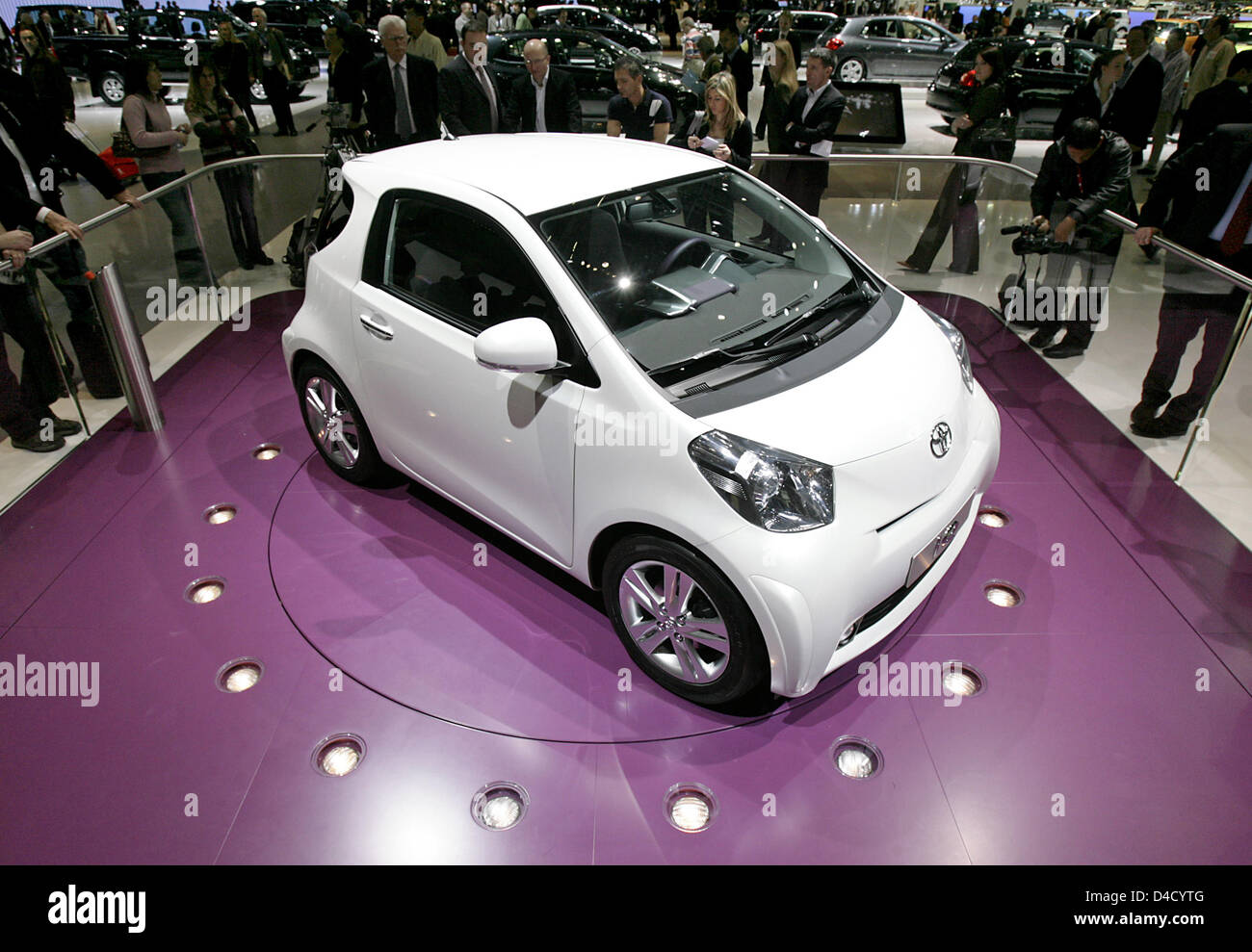 The new Toyota IQ is presented during the second press day at the 78th International Motor Show Geneva, Switzerland, 05 March 2008. Some 260 exhibitors from 30 nations showcase on 77,550 square metres their latest developments at the 78th International Motor Show Geneva running from 06 through 16 March. Photo: ULI DECK Stock Photo