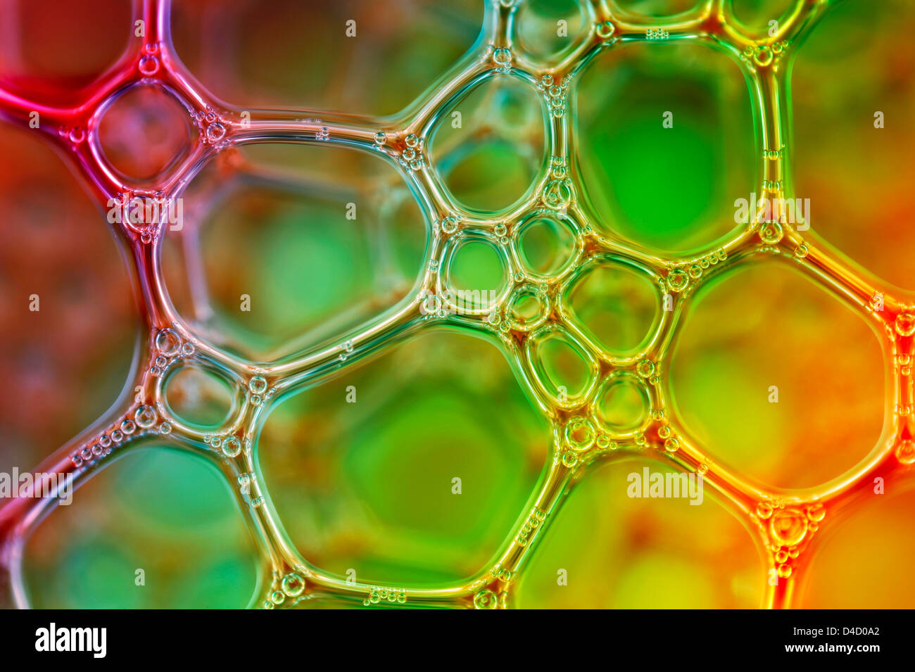 Soap bubbles, extreme close-up Stock Photo