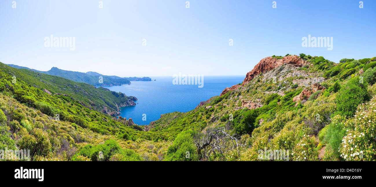 West Coast of Corsica West of Galeria, France Stock Photo