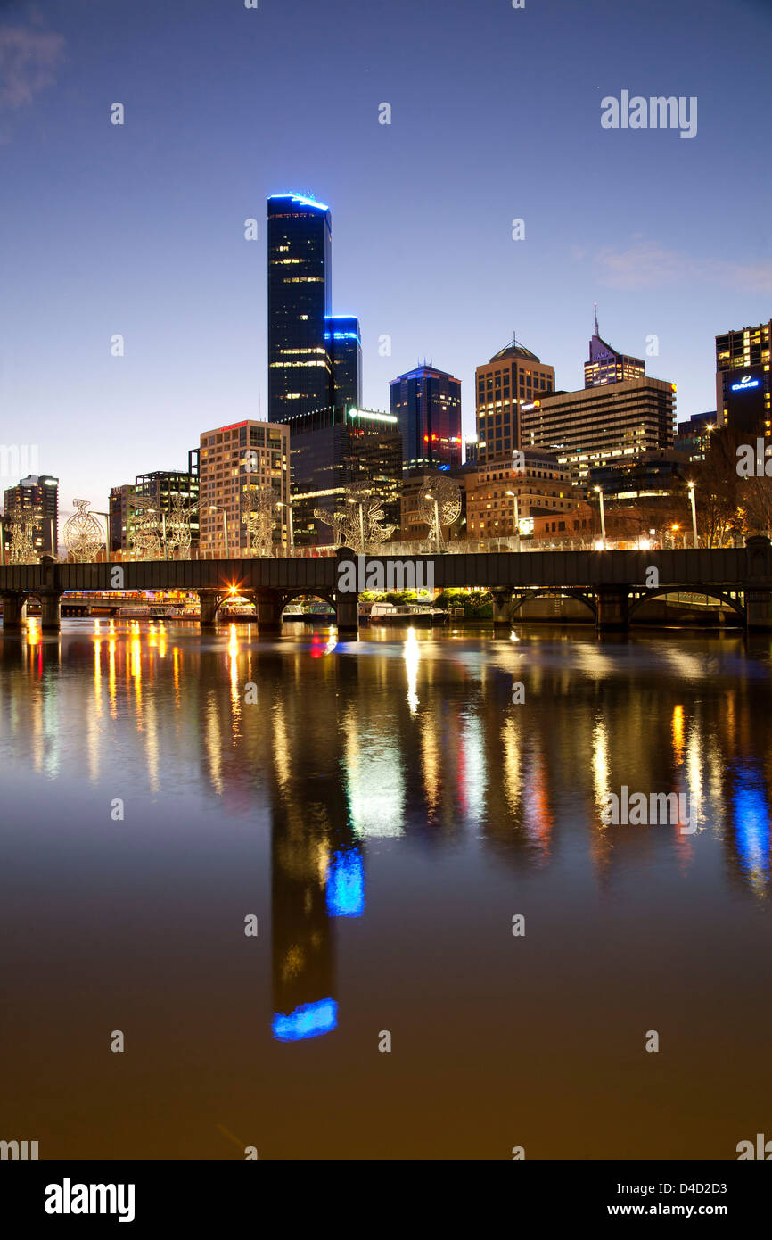 The Sandridge Bridge is a historic former railway bridge over the Yarra River in Melbourne, Victoria, Australia Stock Photo