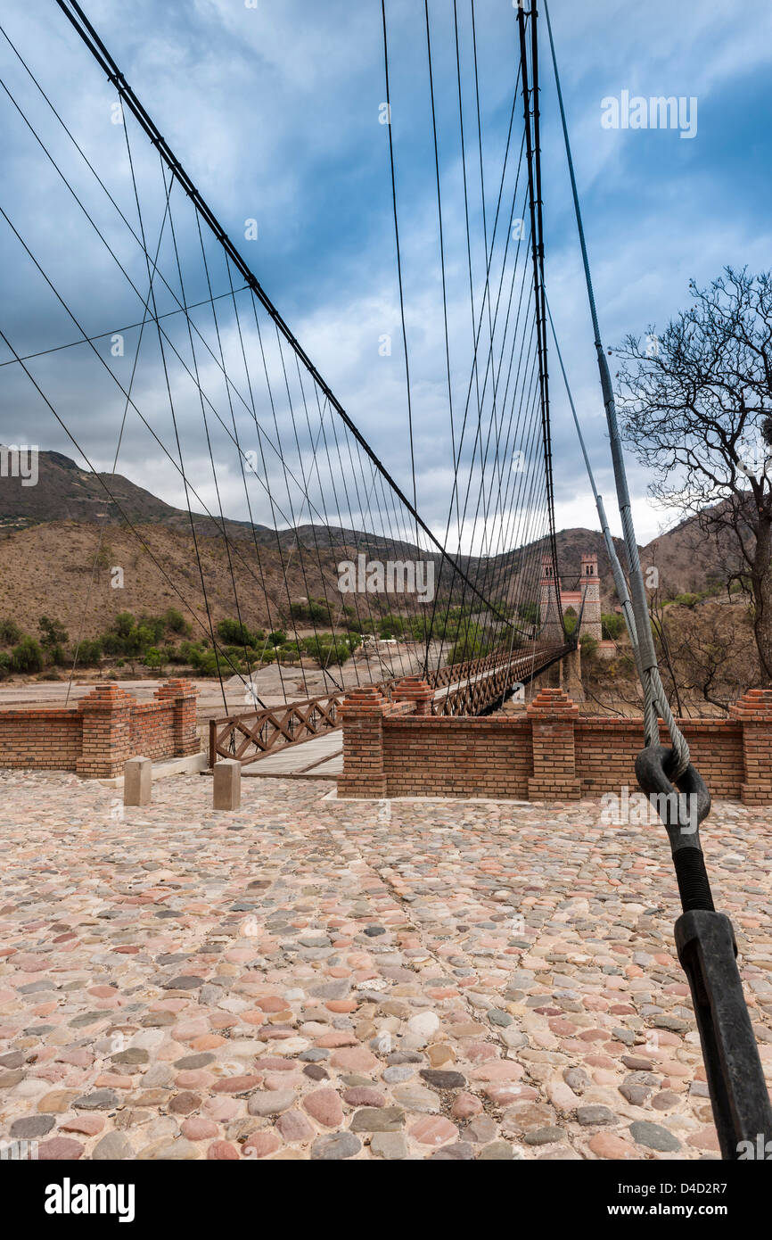 Sucre Chain Bridge, Bolivia, South America, America Stock Photo