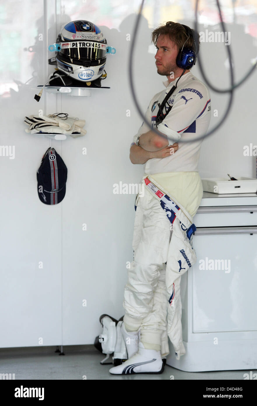 German Formula One driver Nick Heidfeld of the BMW Sauber teamstands in