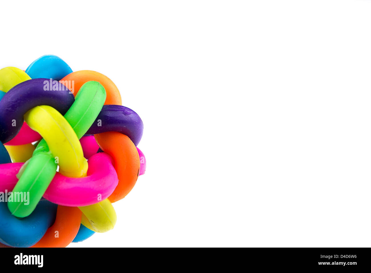 ball of multi-colored rubber thread isolated Stock Photo - Alamy