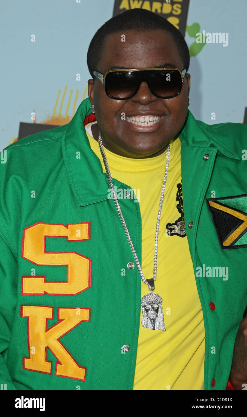 Sean Kingston pictured at the Nickelodeon's Kids' Choice Awards ceremony at UCLA's Pauley Pavilion in Los Angeles, USA, 29  March 2008. Photo: Hubert Boesl Stock Photo