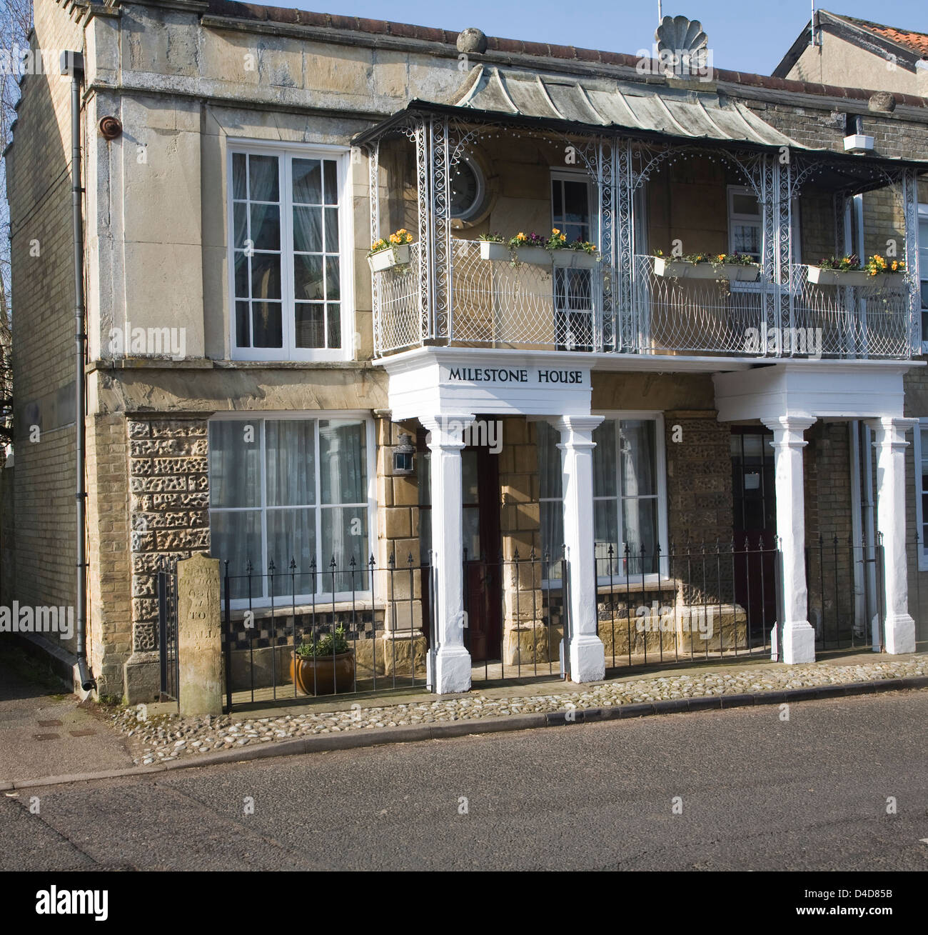 Historic Milestone House, Yoxford, Suffolk, England Stock Photo Alamy