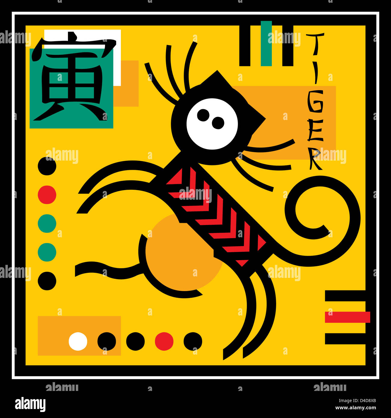 tiger, sign of the oriental calendar Stock Photo Alamy