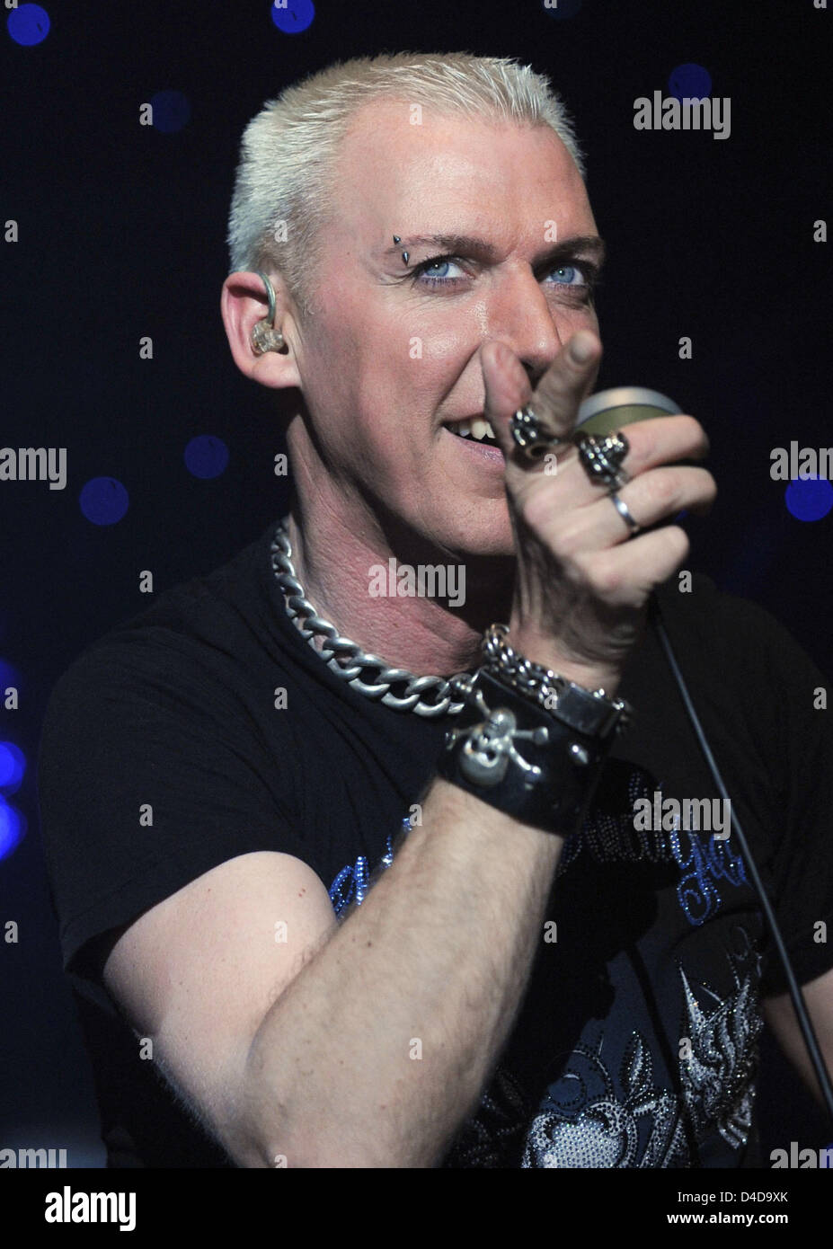 H.P. Baxxter, frontman of the German techno band Scooter, performs at the concert at Columbiahalle in Berlin, Germany, 06 April 2008. In 2007, Scooter had their 20th ten hit in