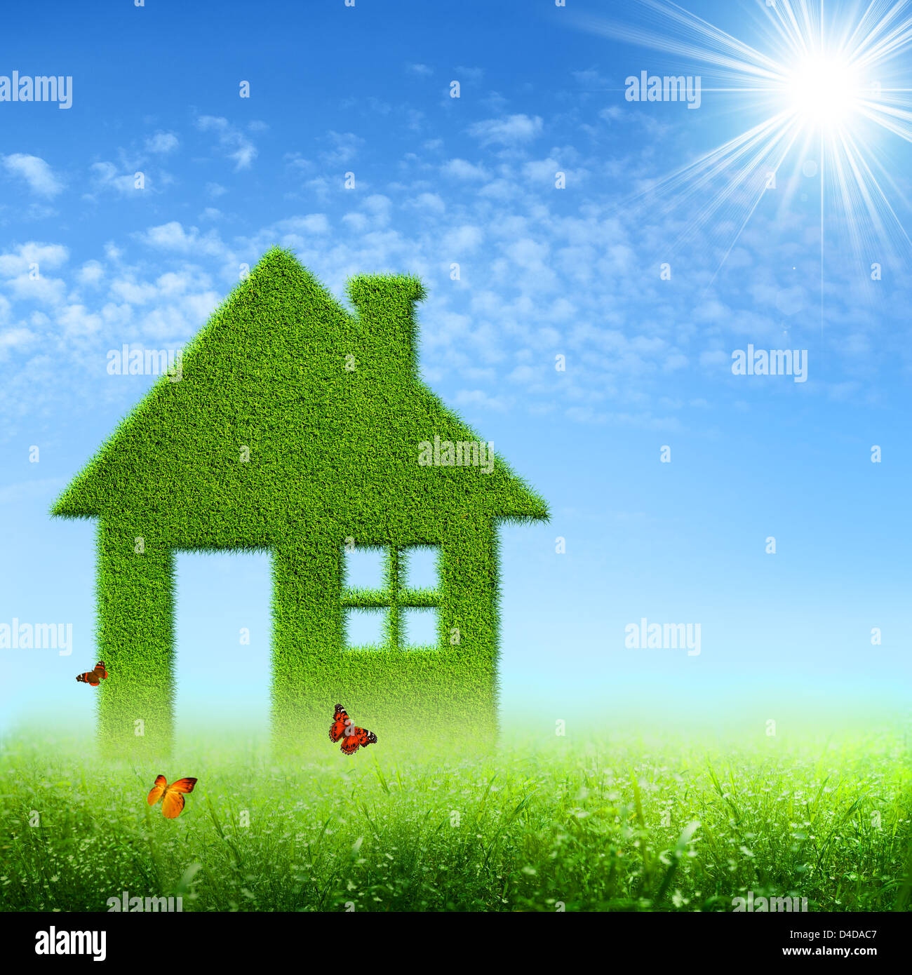 Eco House. Abstract environmental backgrounds Stock Photo - Alamy