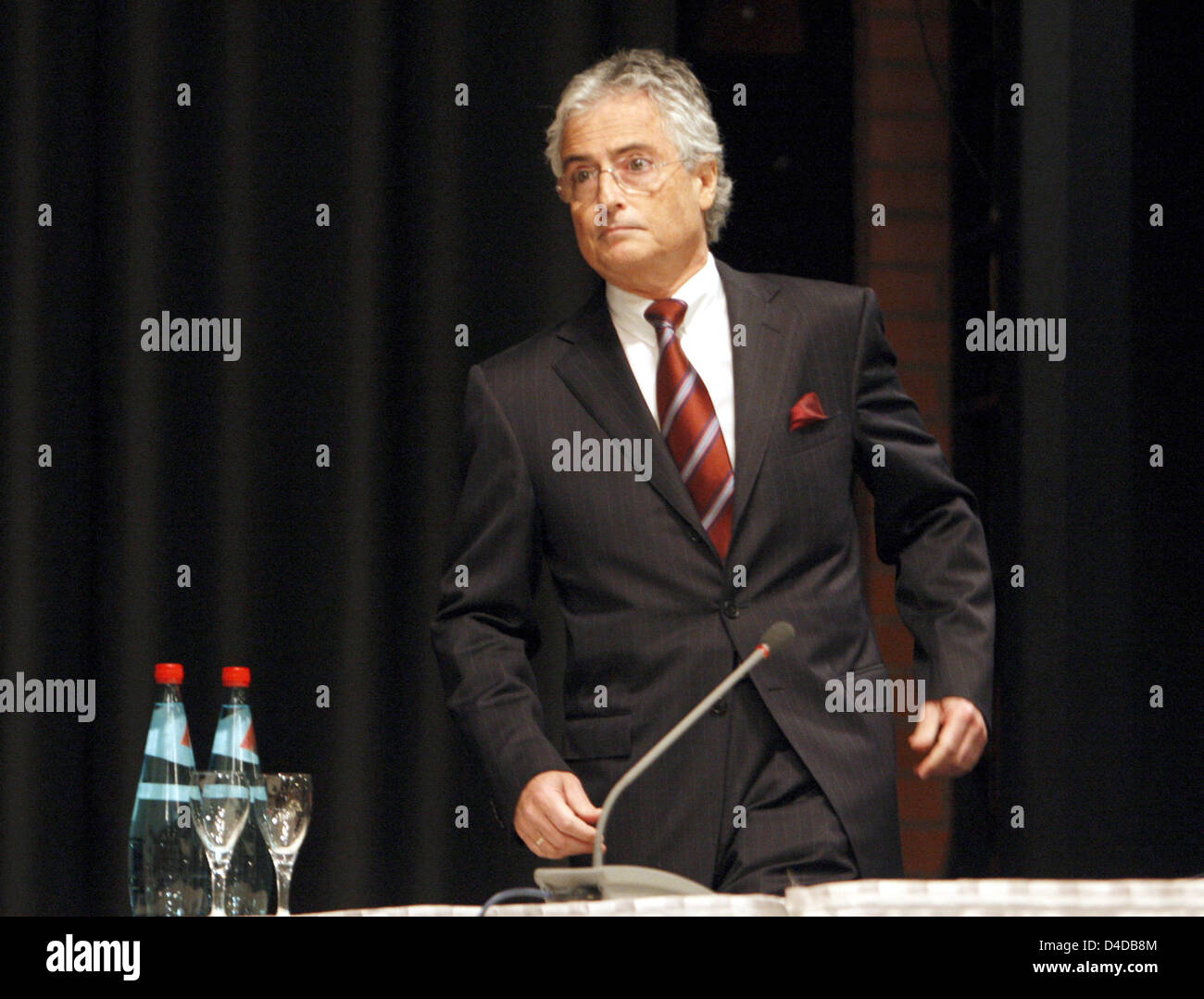 Former Deutsche Telekom CEO Ron Sommer is pictured on his way to