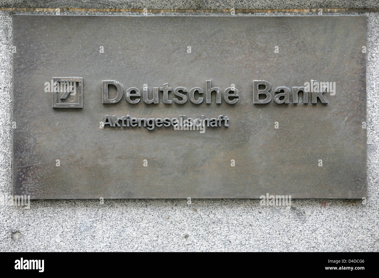 A signboard of the Deutsche Bank pictured in Hamburg, germany, 28 March