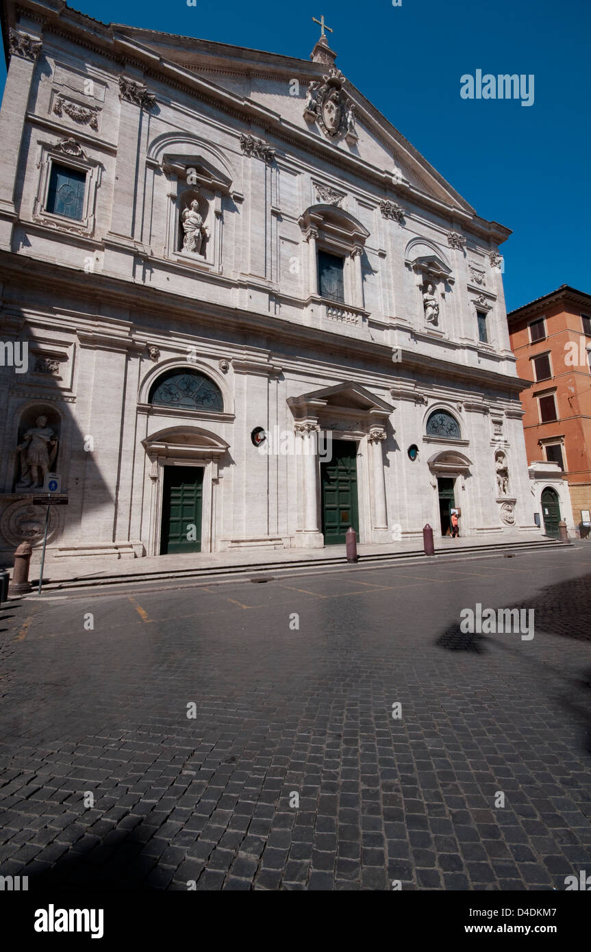 Italy, Lazio, Rome, San Luigi dei Francesi, Saint Louis of the French Church, Facade Stock Photo