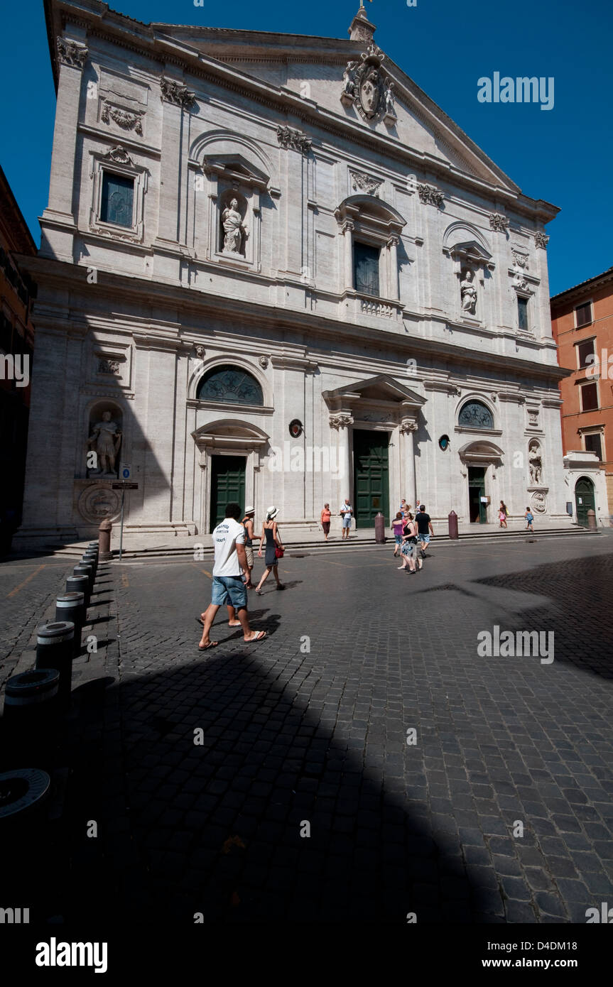 Italy, Lazio, Rome, San Luigi dei Francesi, Saint Louis of the French Church, Facade Stock Photo
