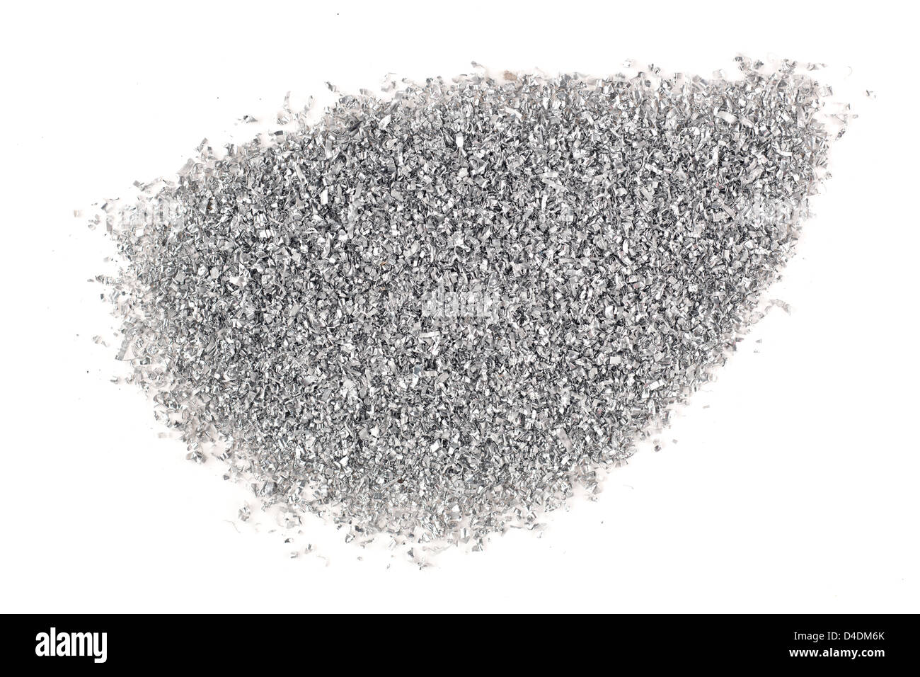 Pile of Aluminium turnings Stock Photo