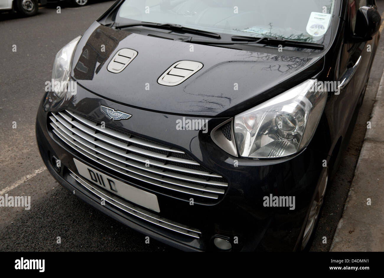 Aston Martin Cygnet luxury compact car is upmarket version of Toyota IQ Stock Photo