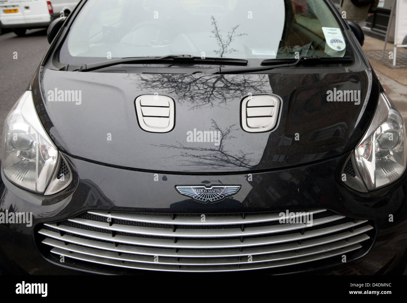 Aston Martin Cygnet luxury compact car is upmarket version of Toyota IQ Stock Photo