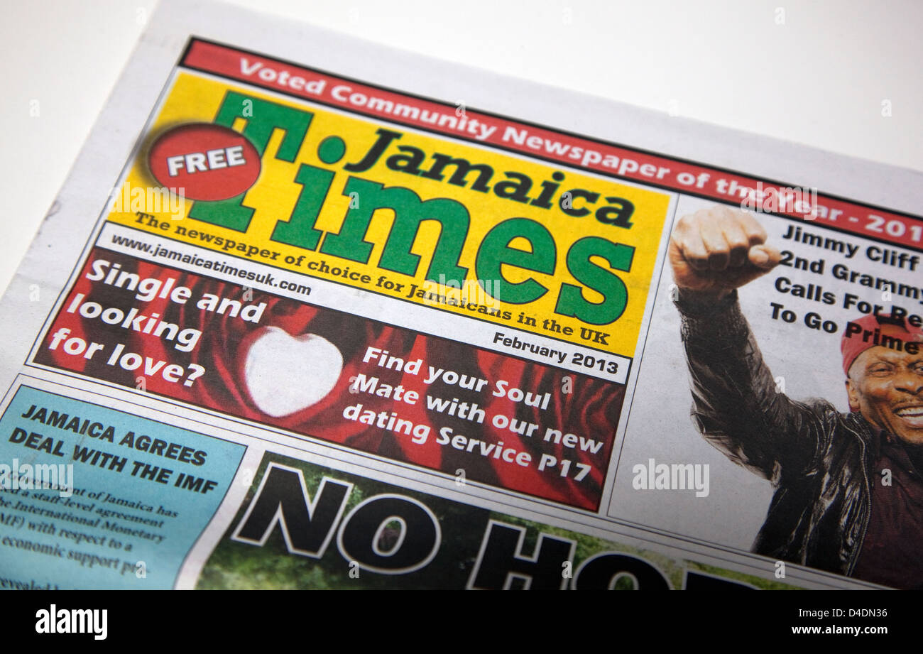 Jamaica Times - monthly newspaper for Jamaican community in UK, London Stock Photo