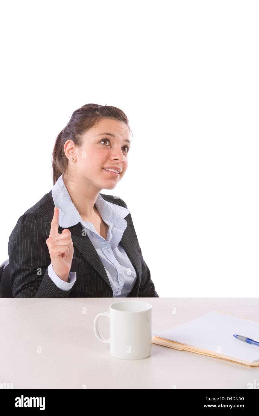 Business woman portrait isolated on white Stock Photo - Alamy