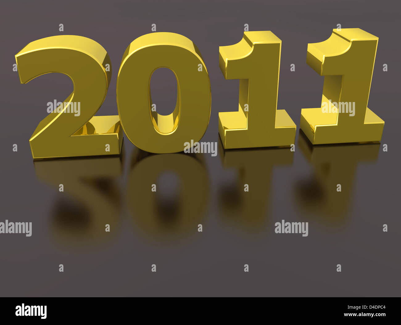 rendered of 2011 for the new year Stock Photo