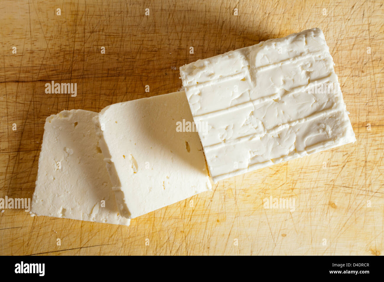Block of feta cheese Stock Photo