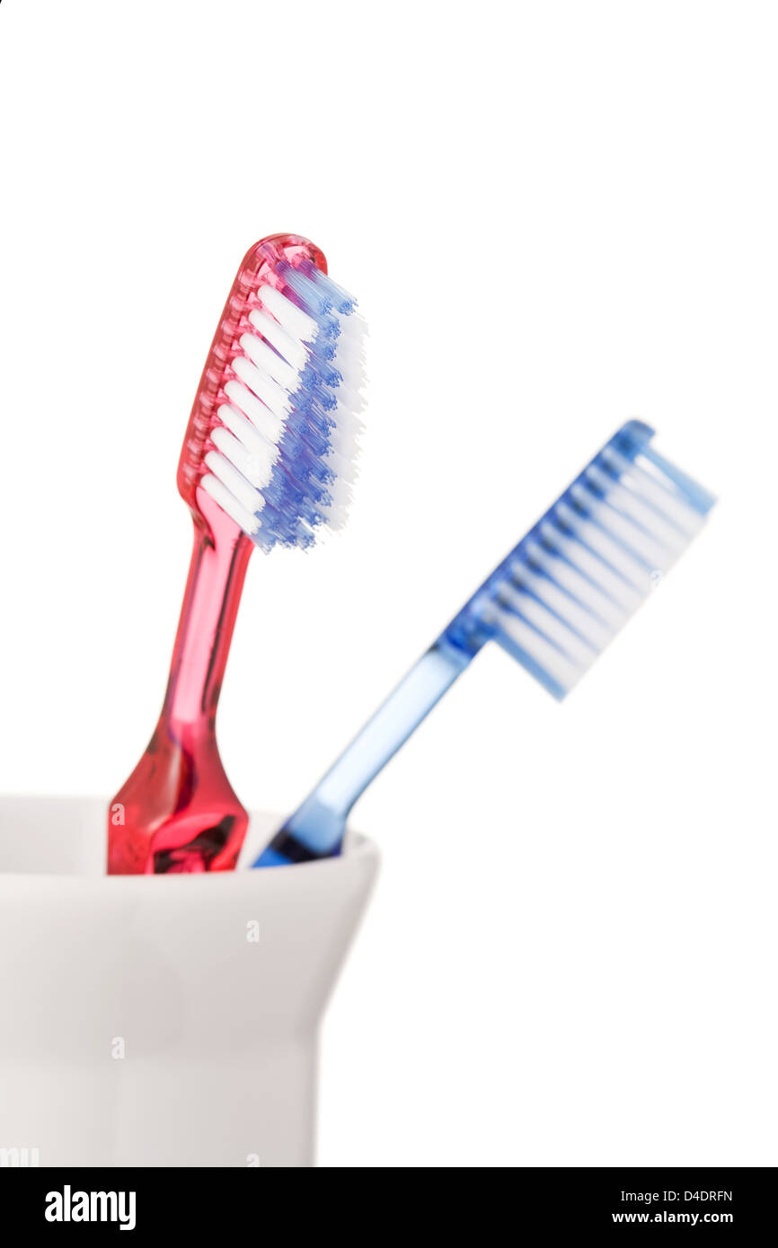 Toothbrushes isolated on white background Stock Photo - Alamy