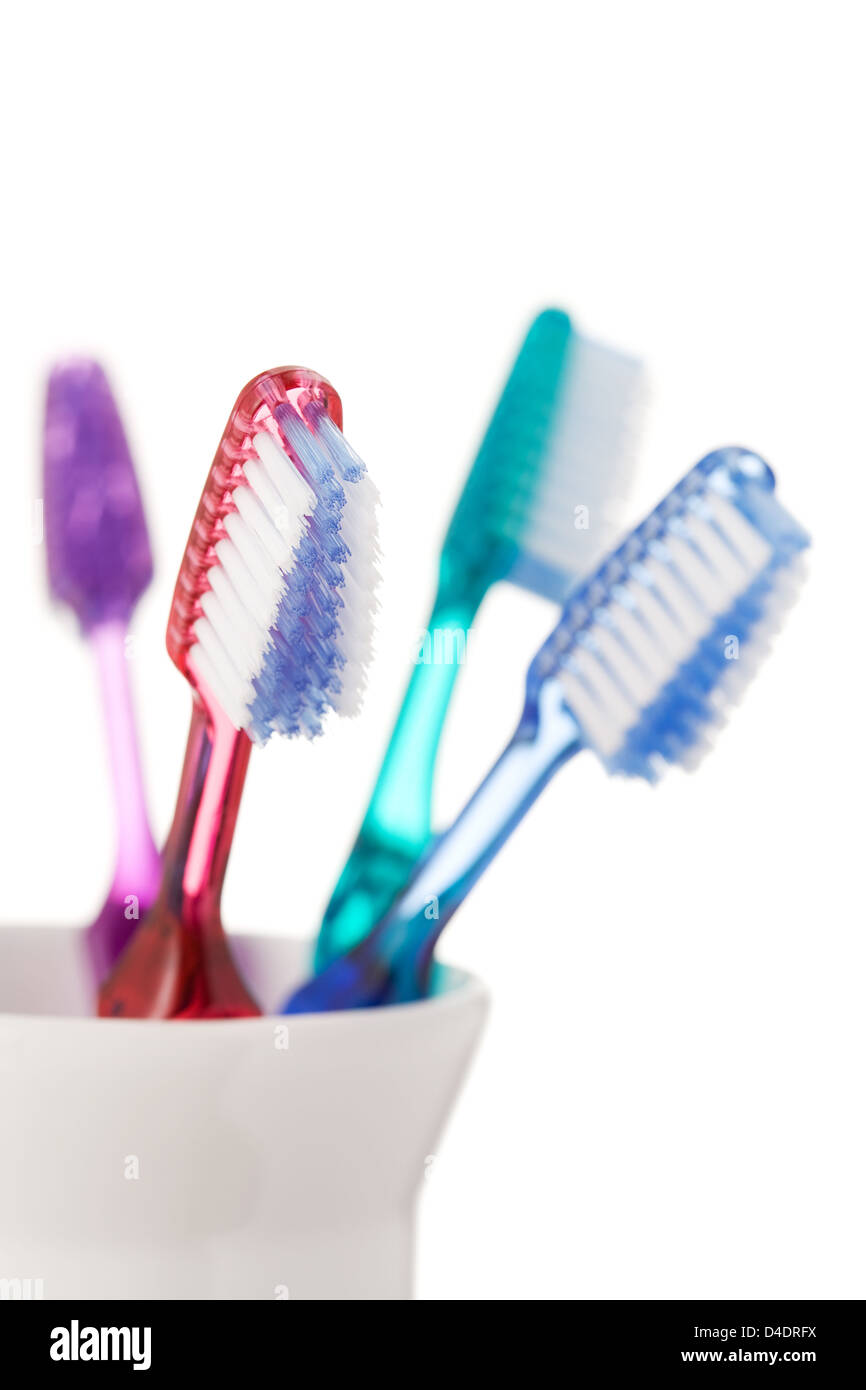 Toothbrushes isolated on white background Stock Photo - Alamy