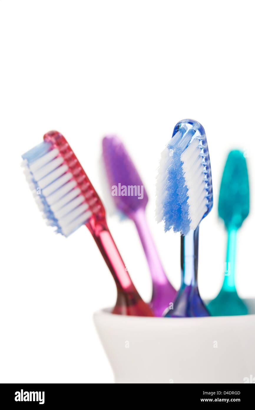 Toothbrushes isolated on white background Stock Photo - Alamy