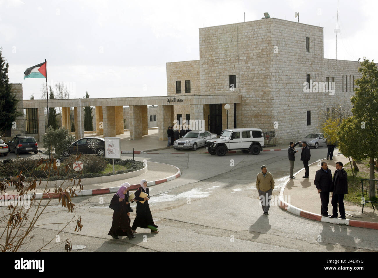 Exterior view on the Bizeit university in Ramallah, Palestinian Autonomous Territories, 26 February 2008. Photo: Rainer Jensen Stock Photo