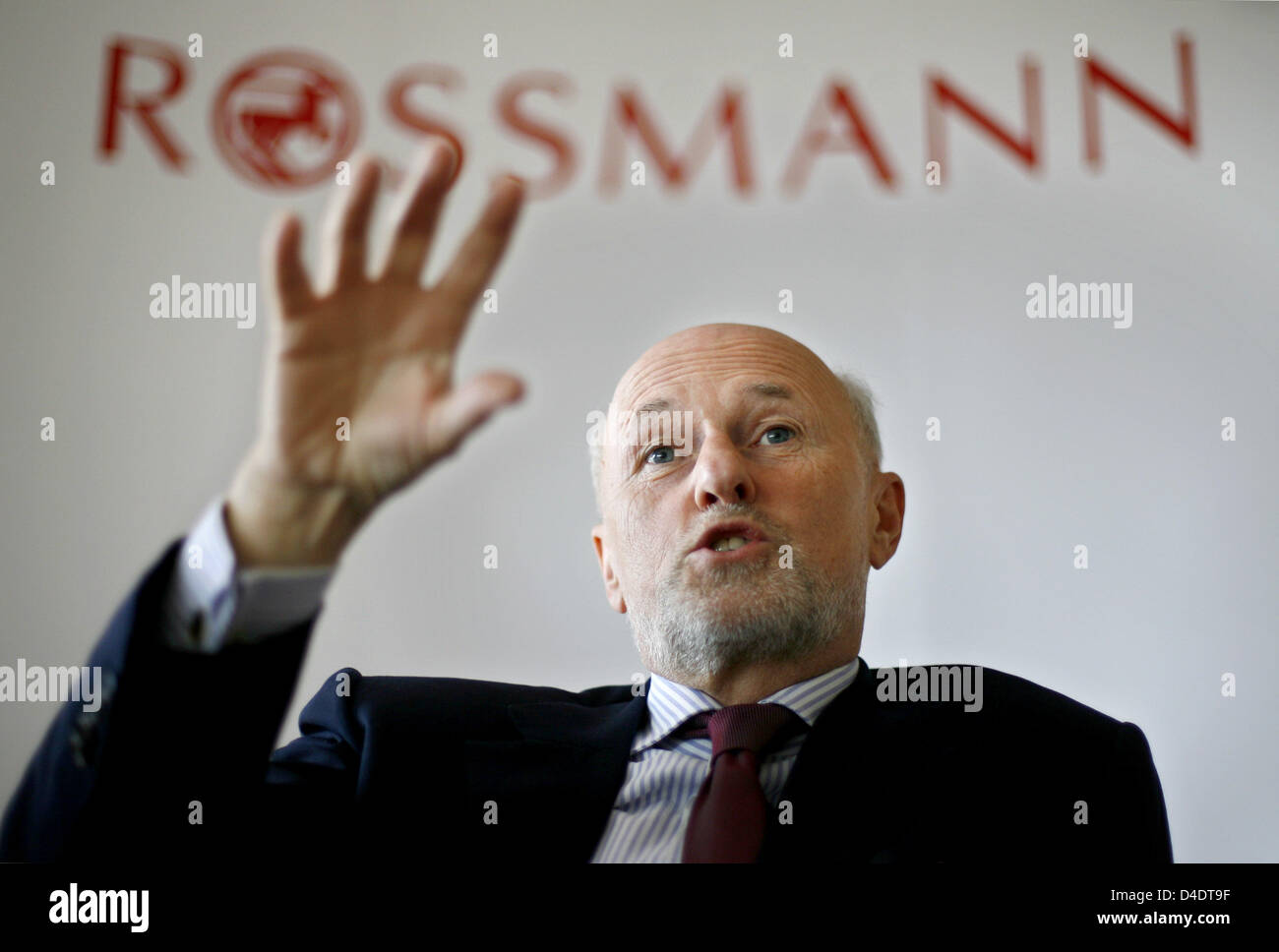 Rossmann managing partner Dirk Rossmann gestures during his company’s