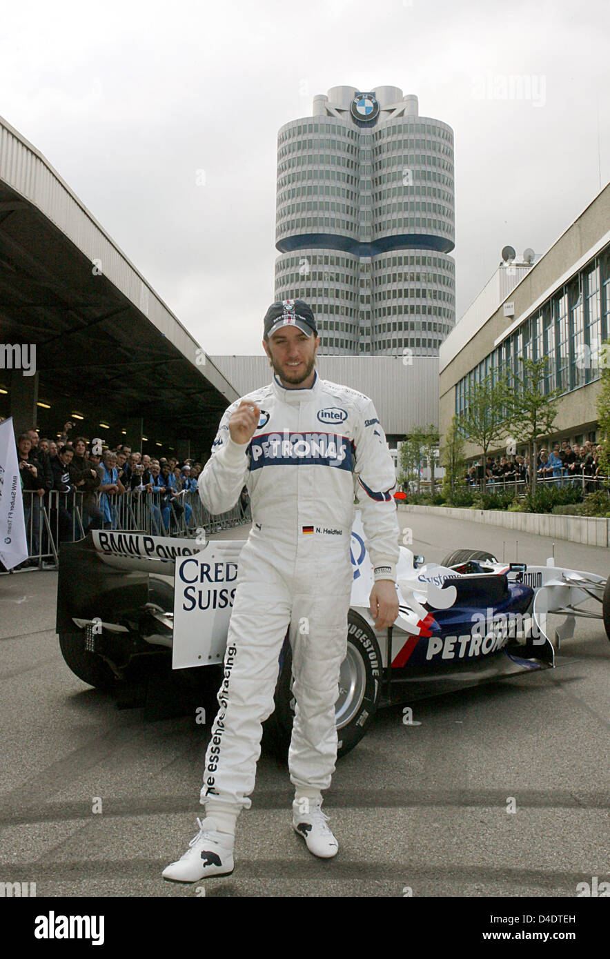 German Formula One driver Nick Heidfeld of BMW Sauber poses with his