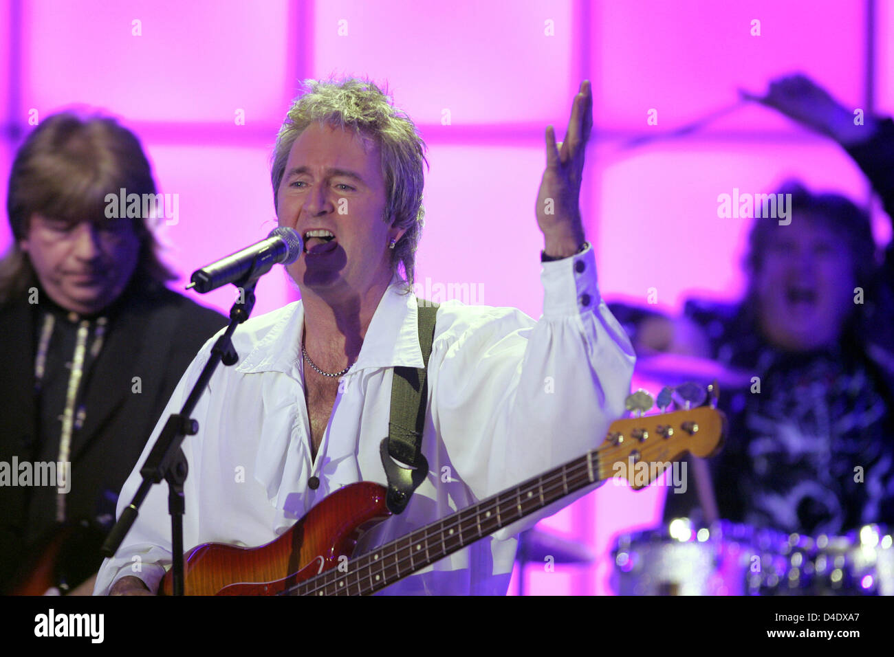 British glam rock band The Sweet (LR) guitarist Andy Scott, lead Stock