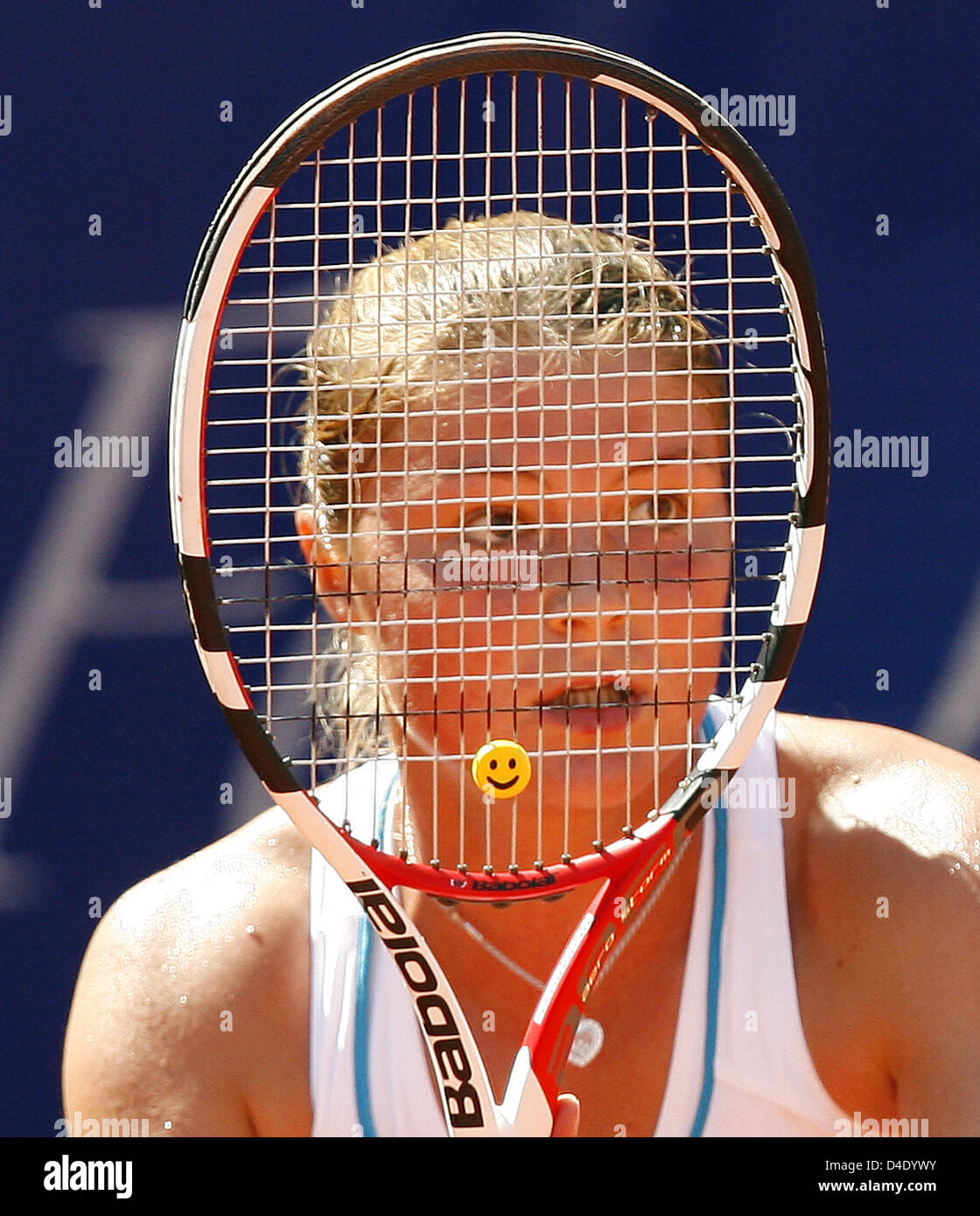 Russian Tennis Player Dinara Safina Waits For A Serve From Her Opponent 