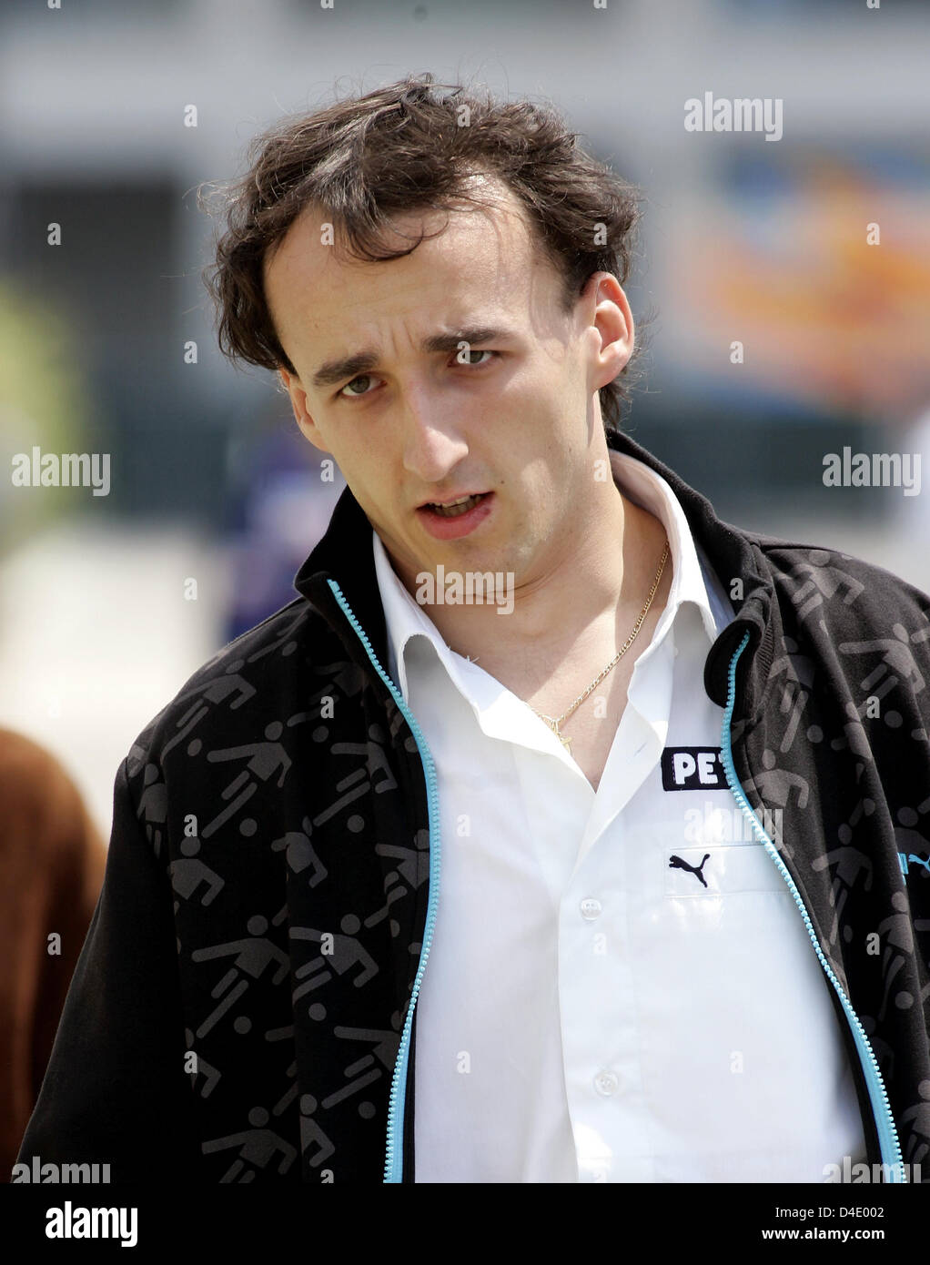 Polish Formula One driver Robert Kubica of BMW Sauber arrives at the