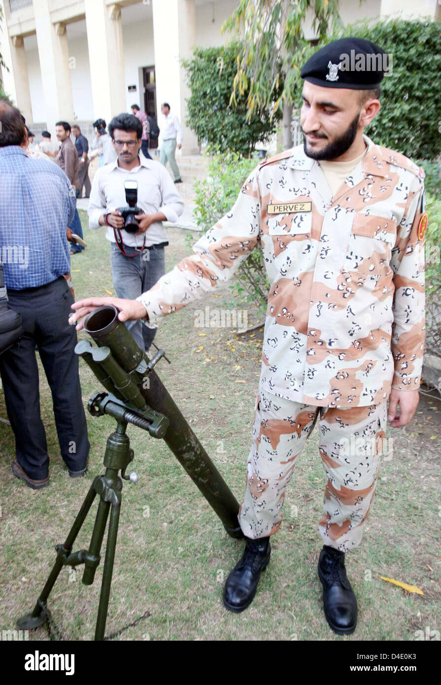 Rangers officials show seized weapons that recovered from different