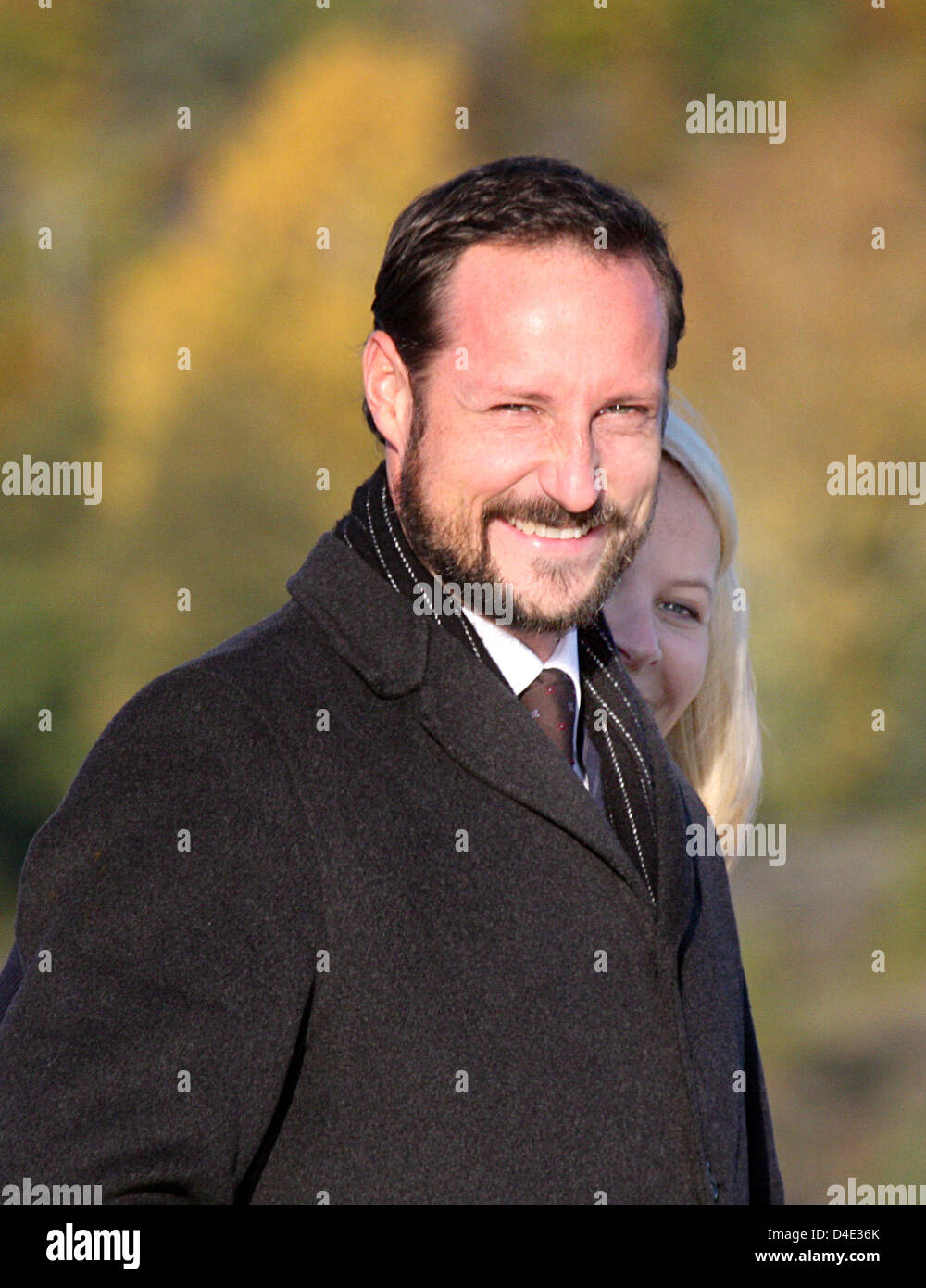Crown Prince Haakon of Norway visits the Telemark region town Kragero Norway, 09 October 2008. The Crown Prince Couple is on a three-day tour through the country. Photo: Albert Nieboer (NETHERLANDS OUT) Stock Photo