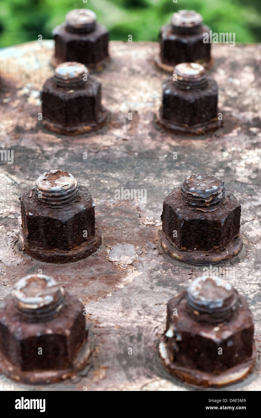 old metal rusted bolts Stock Photo Alamy