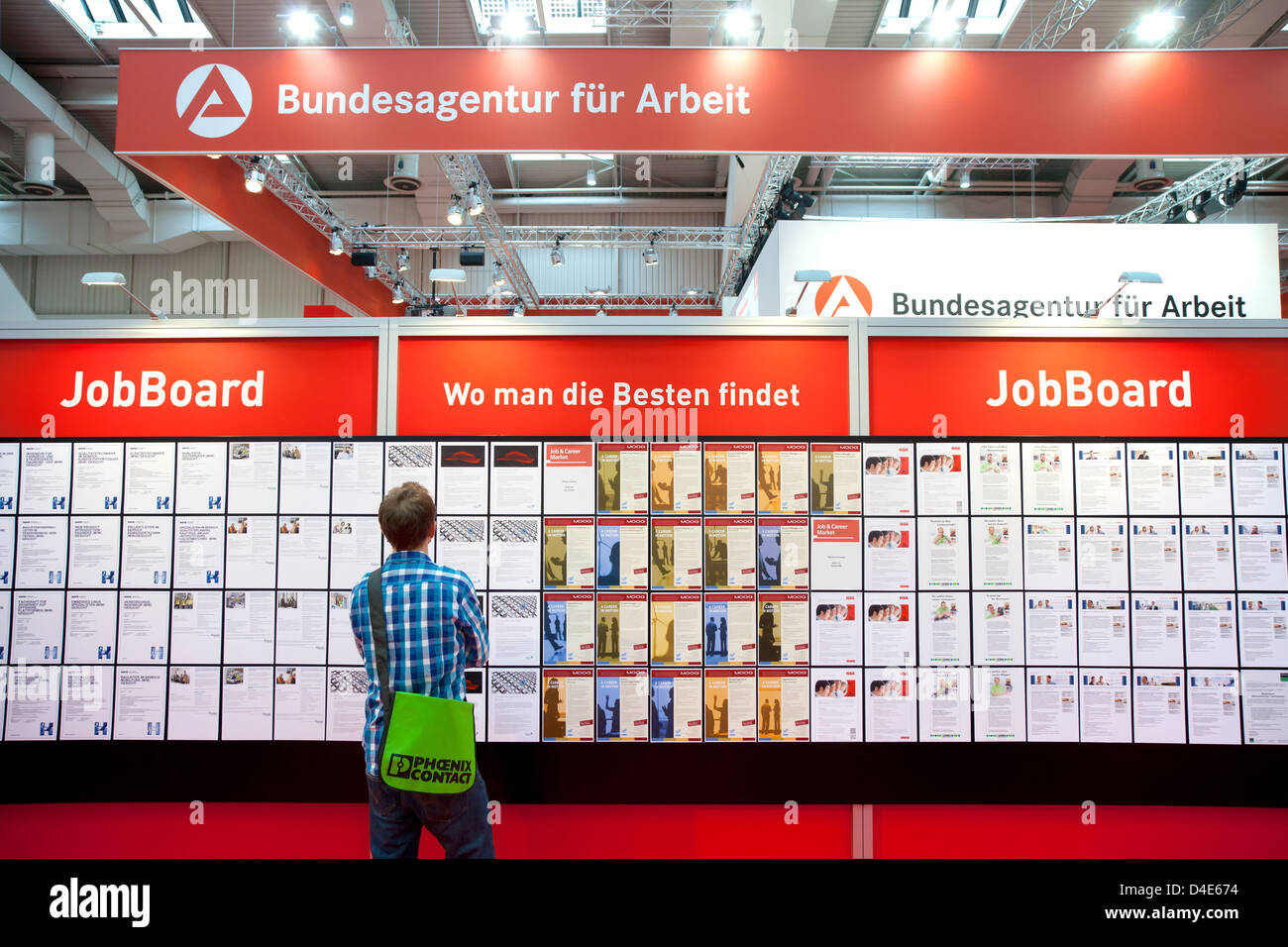 Hannover, Germany, Job Market at the industrial fair Hannover Stock Photo