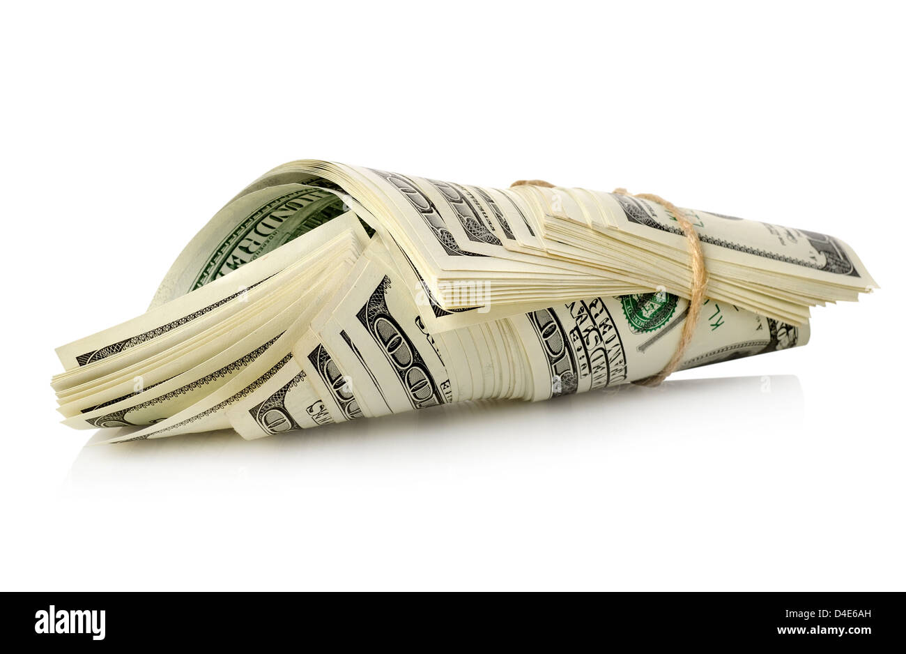 Roll of money isolated on white background Stock Photo