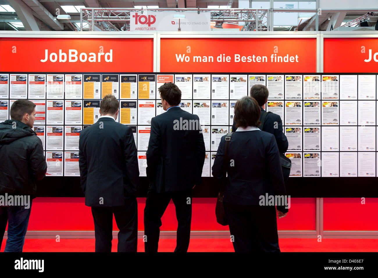Hannover, Germany, Job Market at the industrial fair Hannover Stock Photo