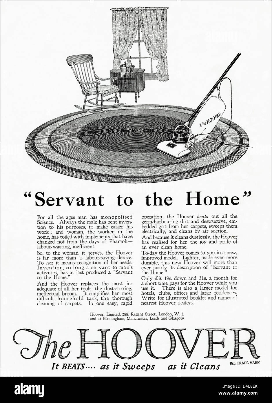 Original 1920s era vintage advertisement print from English magazine