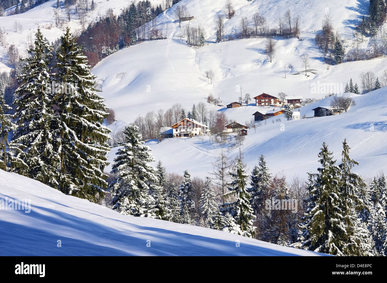 Alpen im Winter - Alps mountains in winter 03 Stock Photo