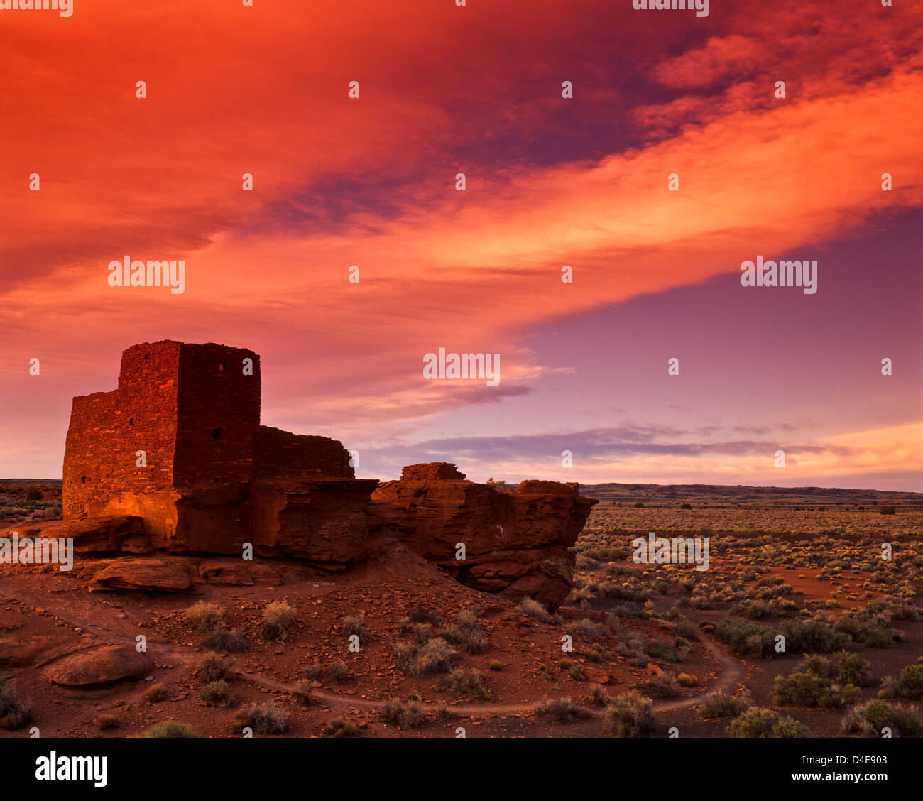 The Wupatki National Monument is a National Monument located in north-central Arizona, near Flagstaff. Stock Photo