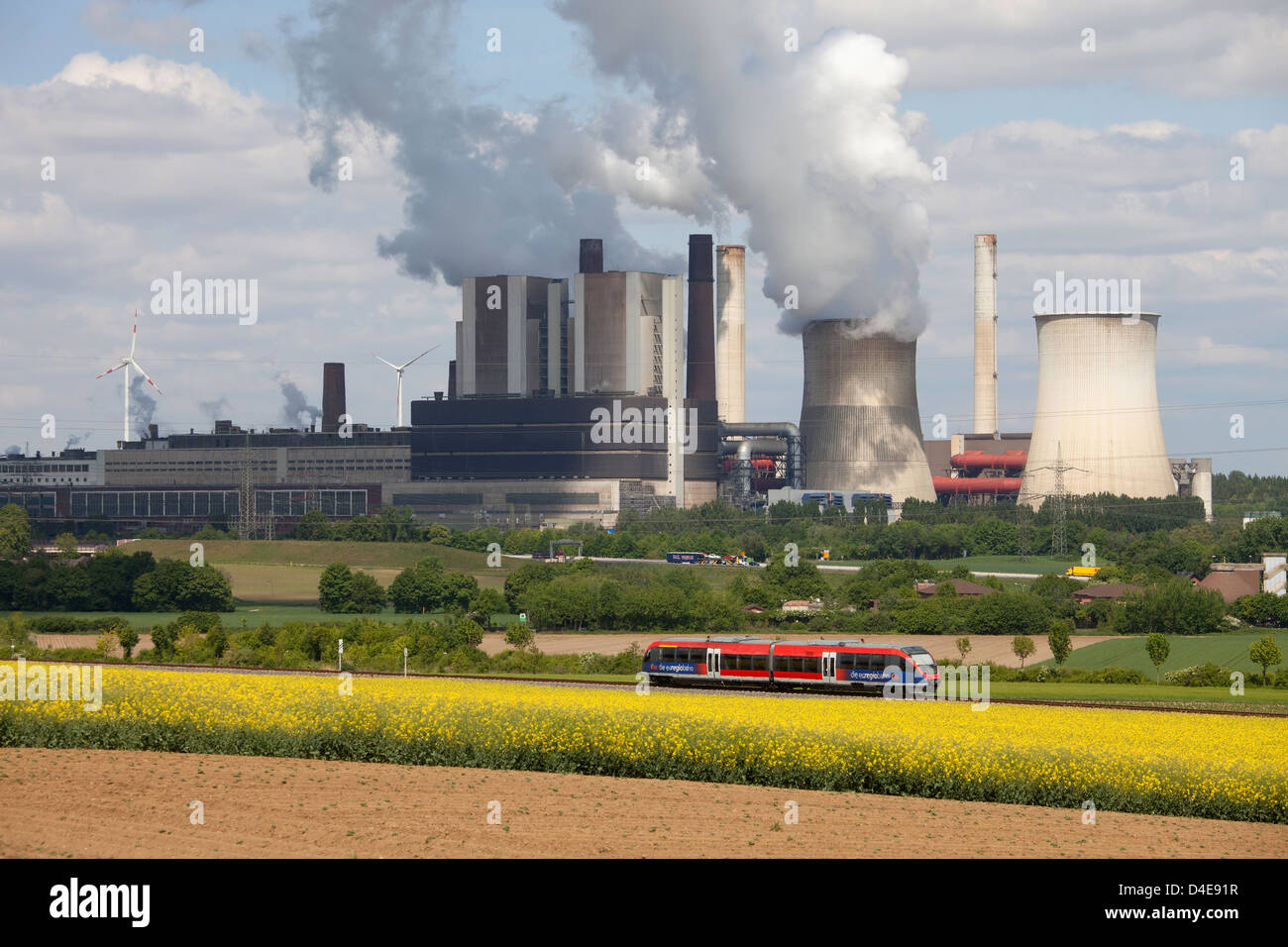 Eschweiler, Germany, the RWE lignite power plant Weisweiler Stock Photo