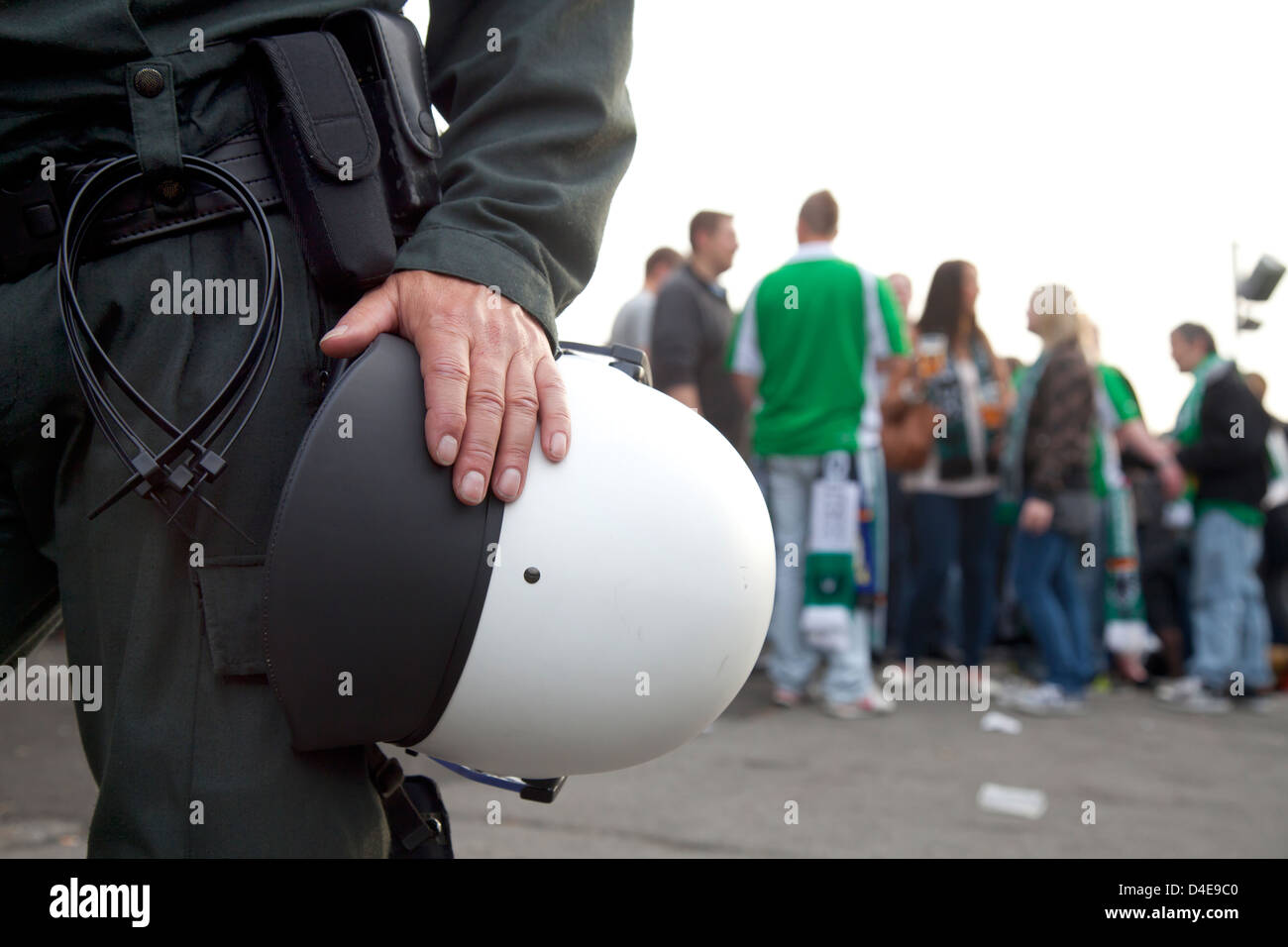 Muenster, Germany, police intervention in football stadium Stock Photo