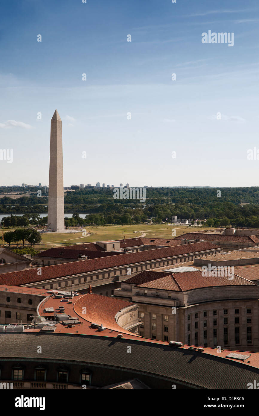Washington monument aerial view hi-res stock photography and images - Alamy