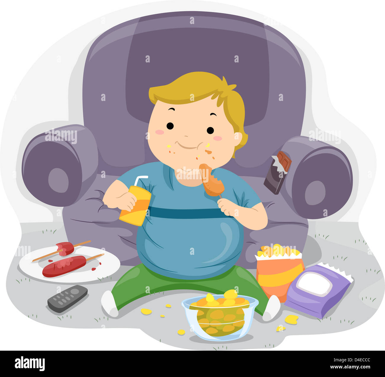 Kids Eating Junk Food Clipart