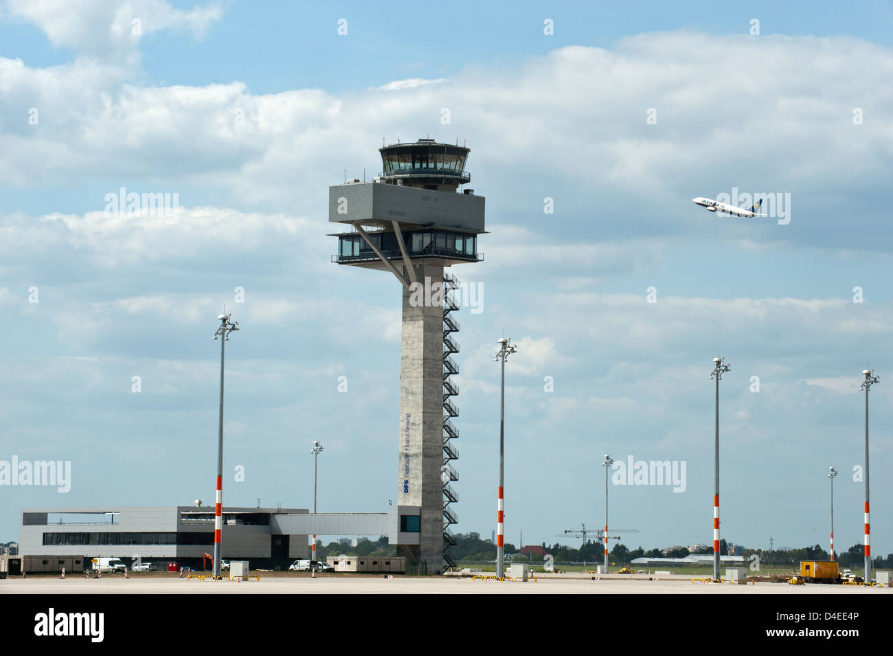 Schoenefeld, Germany, the control tower at the airport BerlinTegel