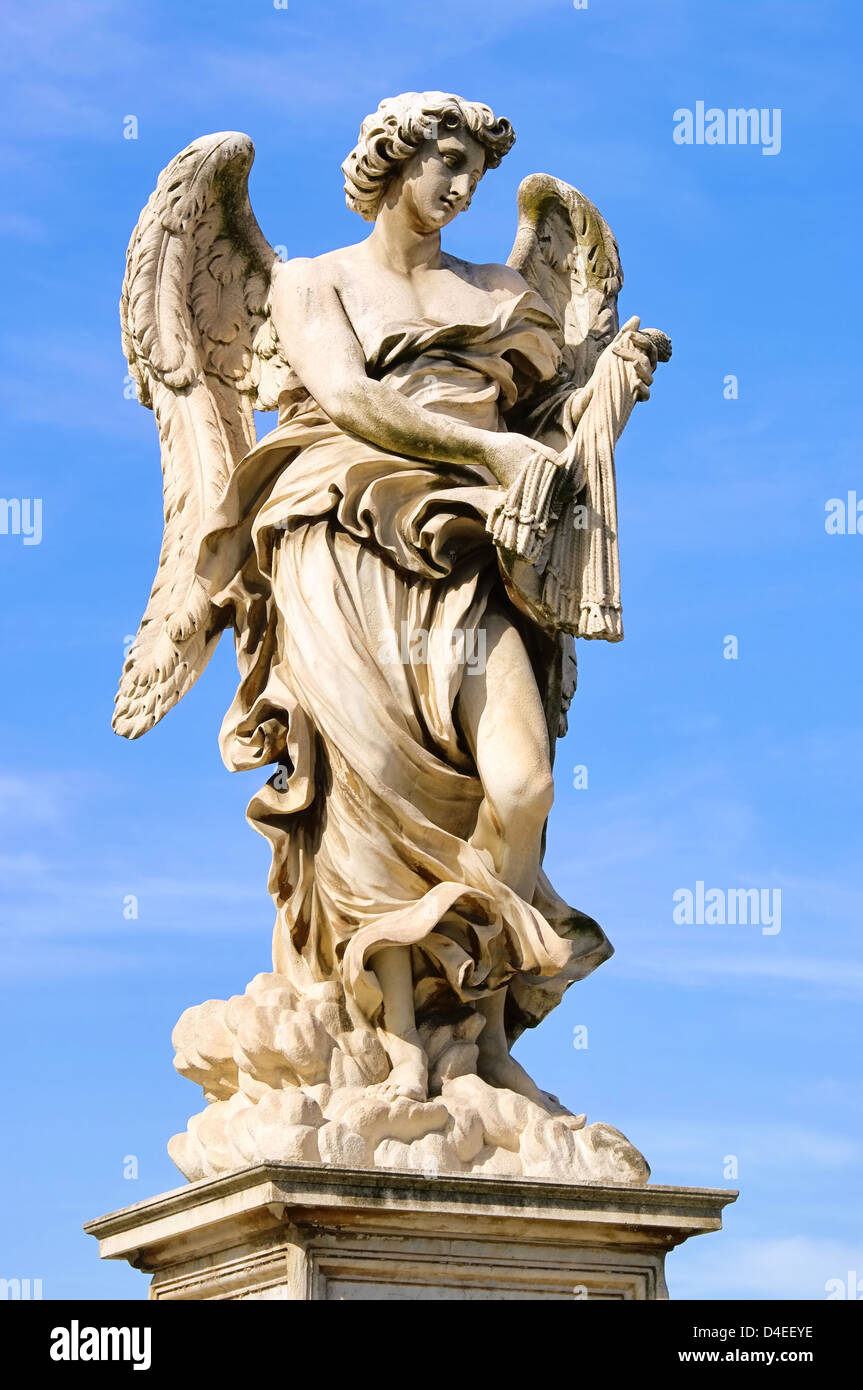 Rom Engelstatue - Rome statue of angel 01 Stock Photo
