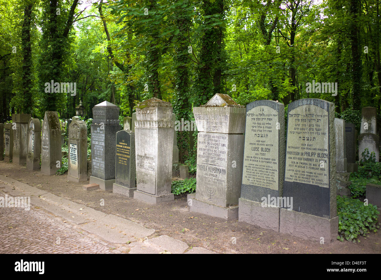 Berlin, Germany, The Jewish Cemetery in Berlin-Weissensee Stock Photo