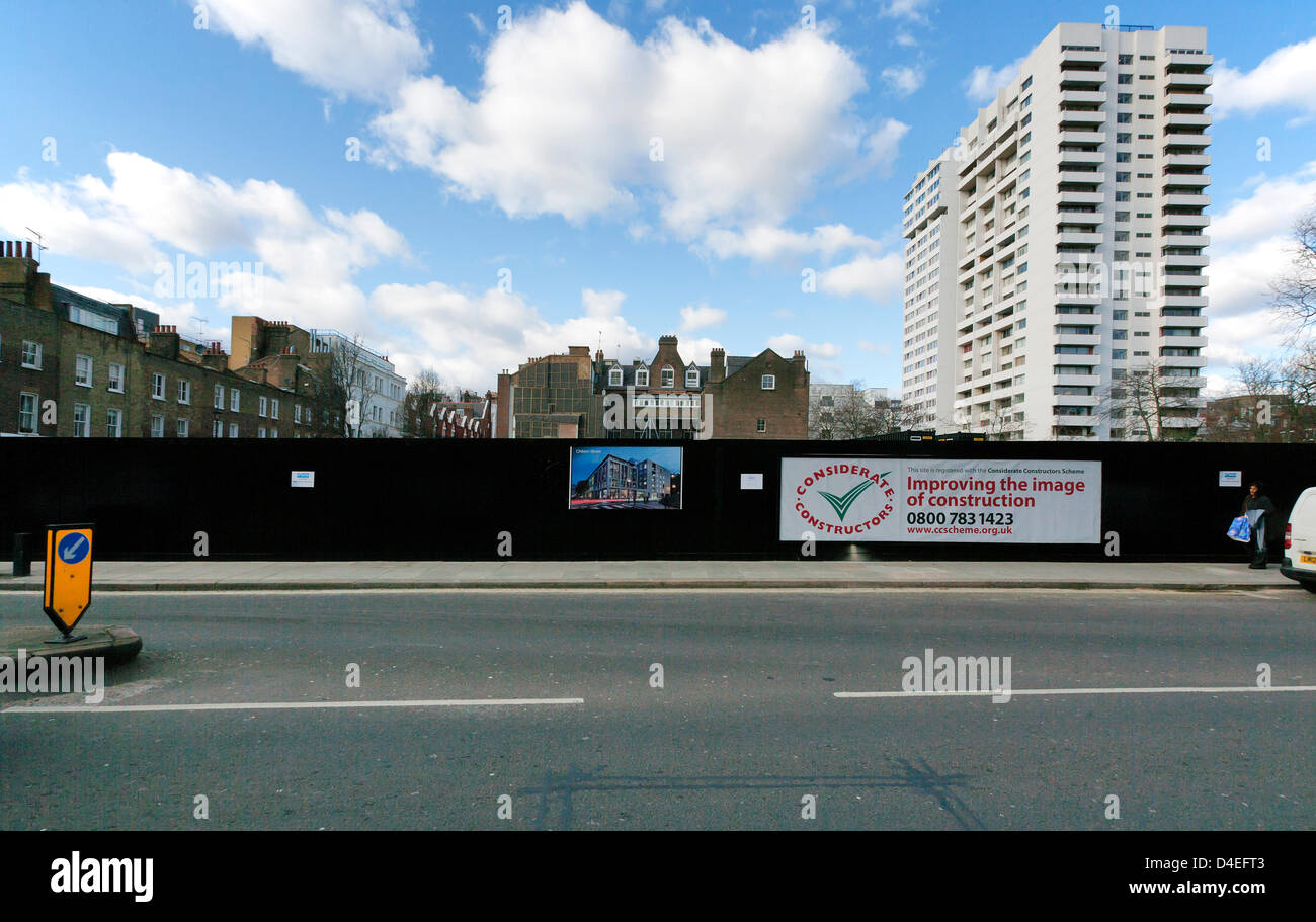 London, UK. 12th March 2013. 'Former Chiltern Street NCP car park' site development, Junction with Paddington Street, Marylebone. Credit:  Keith Erskine / Alamy Live News Stock Photo