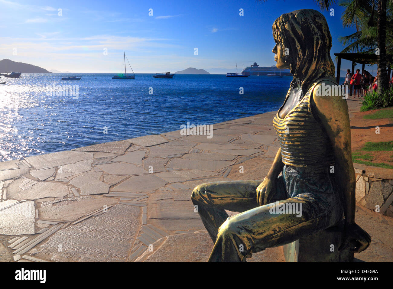 Brigitte Bardot sculpture. Buzios, Brazil. Stock Photo